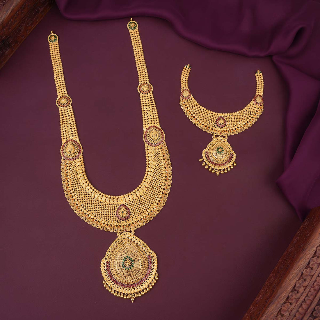 Captivating Gold Short &amp; Long Necklace