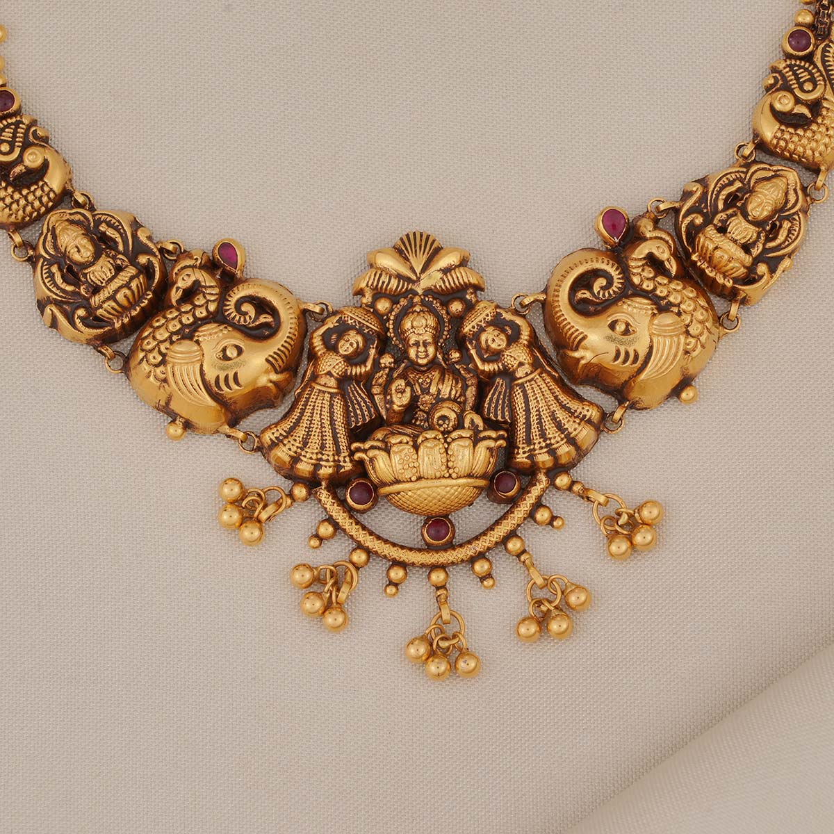 Divine Lakshmi Antique Short Necklace