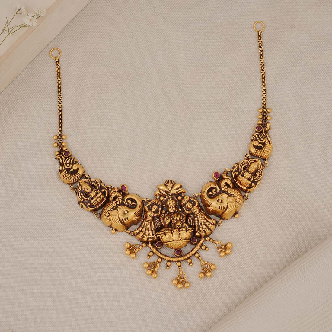 Divine Lakshmi Antique Short Necklace