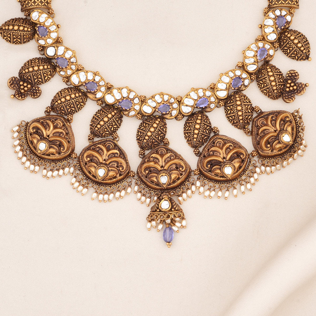 Unique Sithikaa Antique Short Necklace