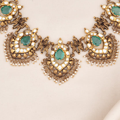 Hridvika Antique Short Necklace
