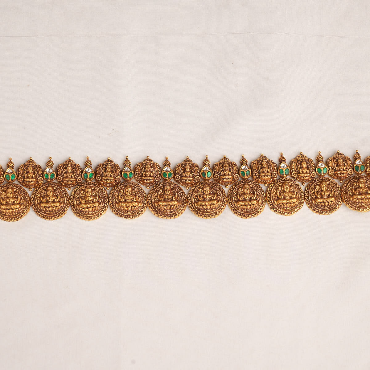 Antique Kaasumalai Necklace Cum Oddiyanam