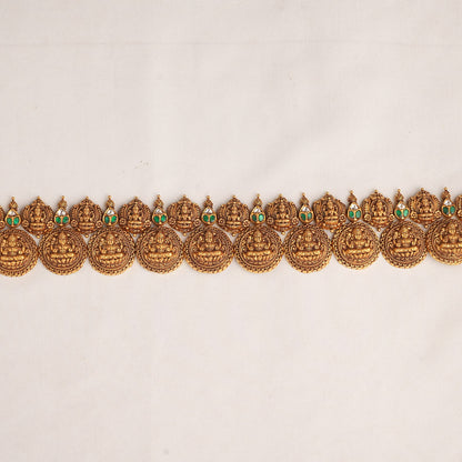 Antique Kaasumalai Necklace Cum Oddiyanam