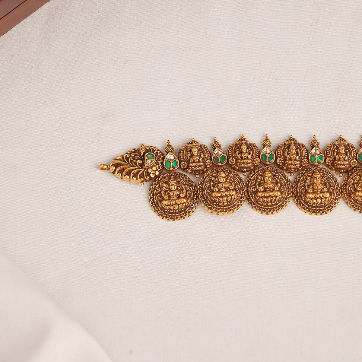 Antique Kaasumalai Necklace Cum Oddiyanam