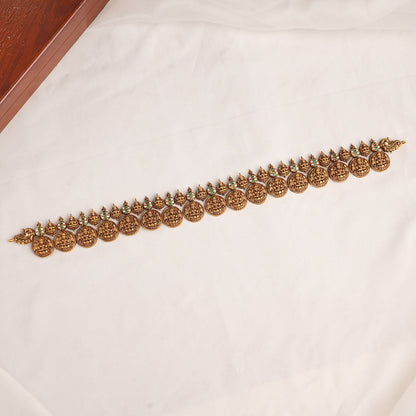 Lakshmi Antique Kaasumalai Necklace Cum Oddiyanam