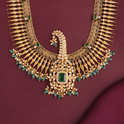 Mullai Mala Antique Long Necklace