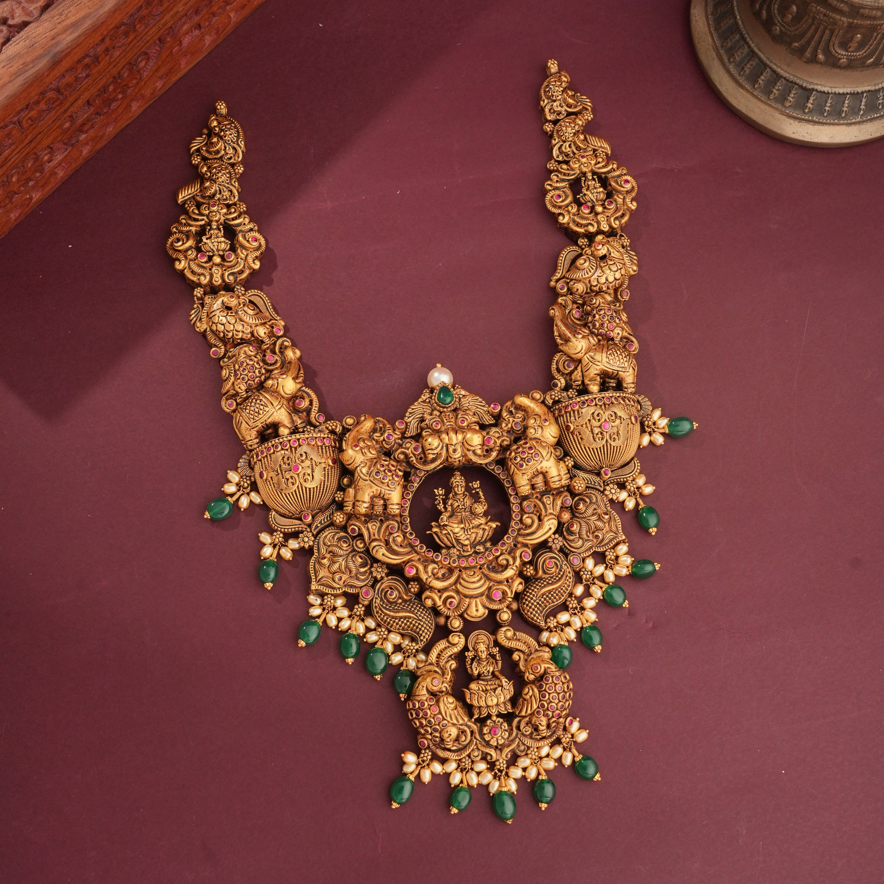 Shanvikaa Nagas Antique Necklace