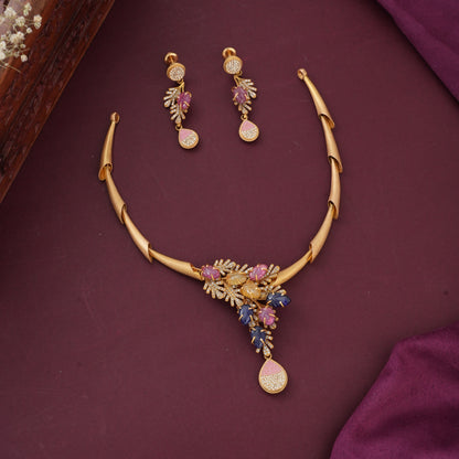 Stylish Antique Short Necklace Set