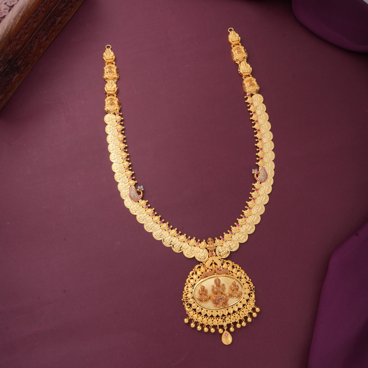 Shanvika Gold Long Necklace
