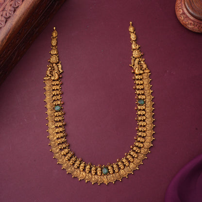 Vedhikaa Antique Long Kaasu Maalai Necklace