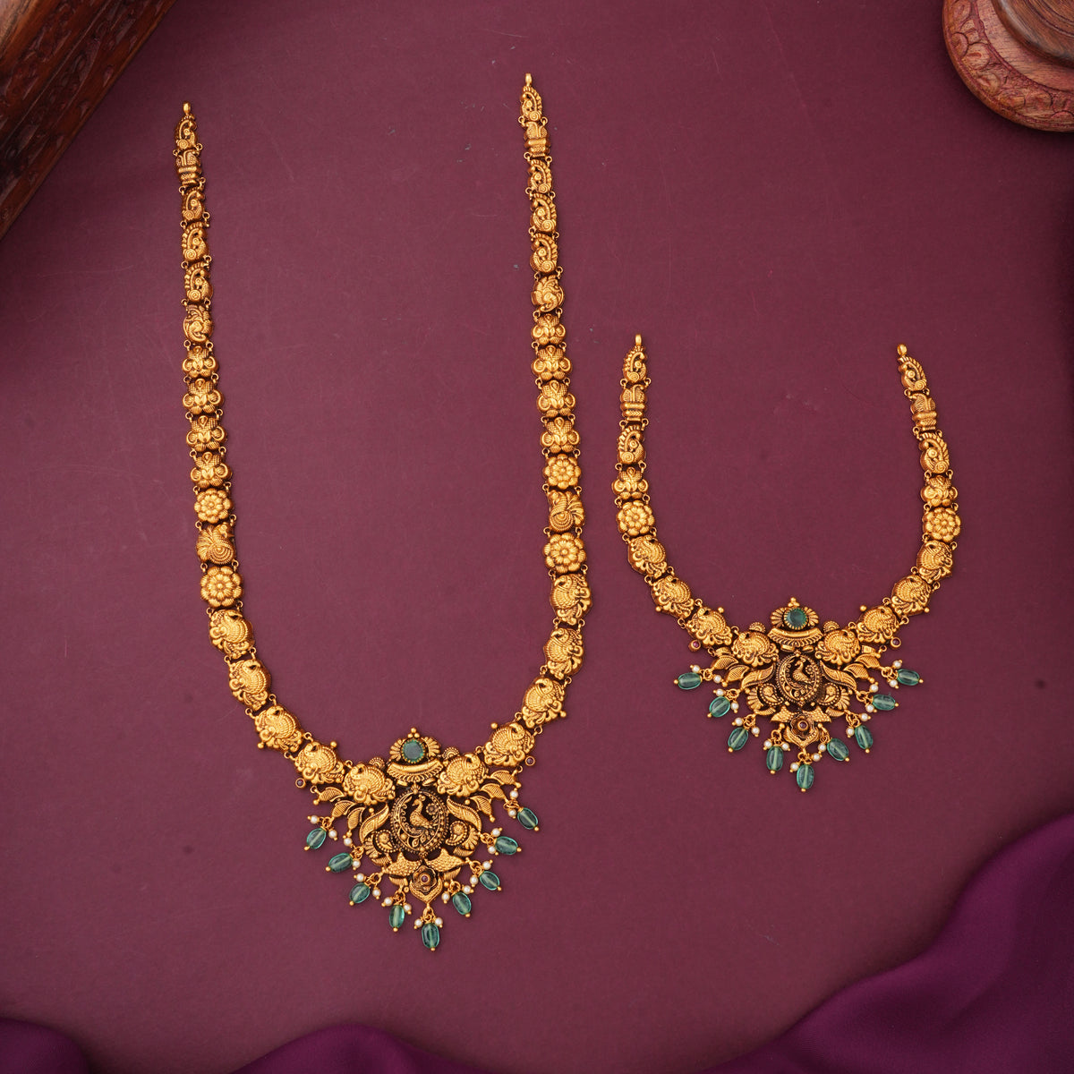 Majestic Antique Short &amp; Long Necklace Set