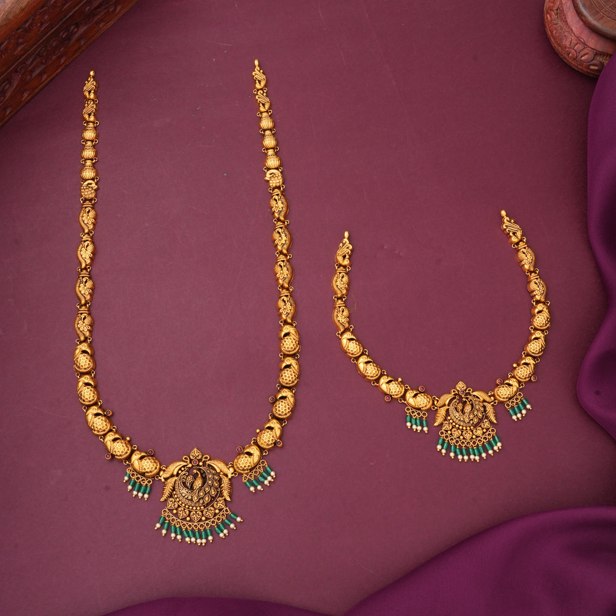 Dazzling Antique Short &amp; Long Necklace Set