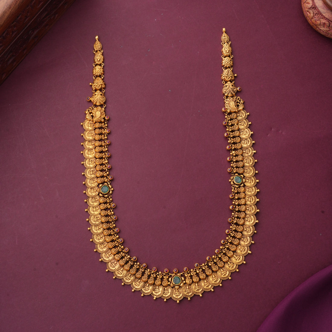 Stunning Antique Long Kaasu Maalai Necklace