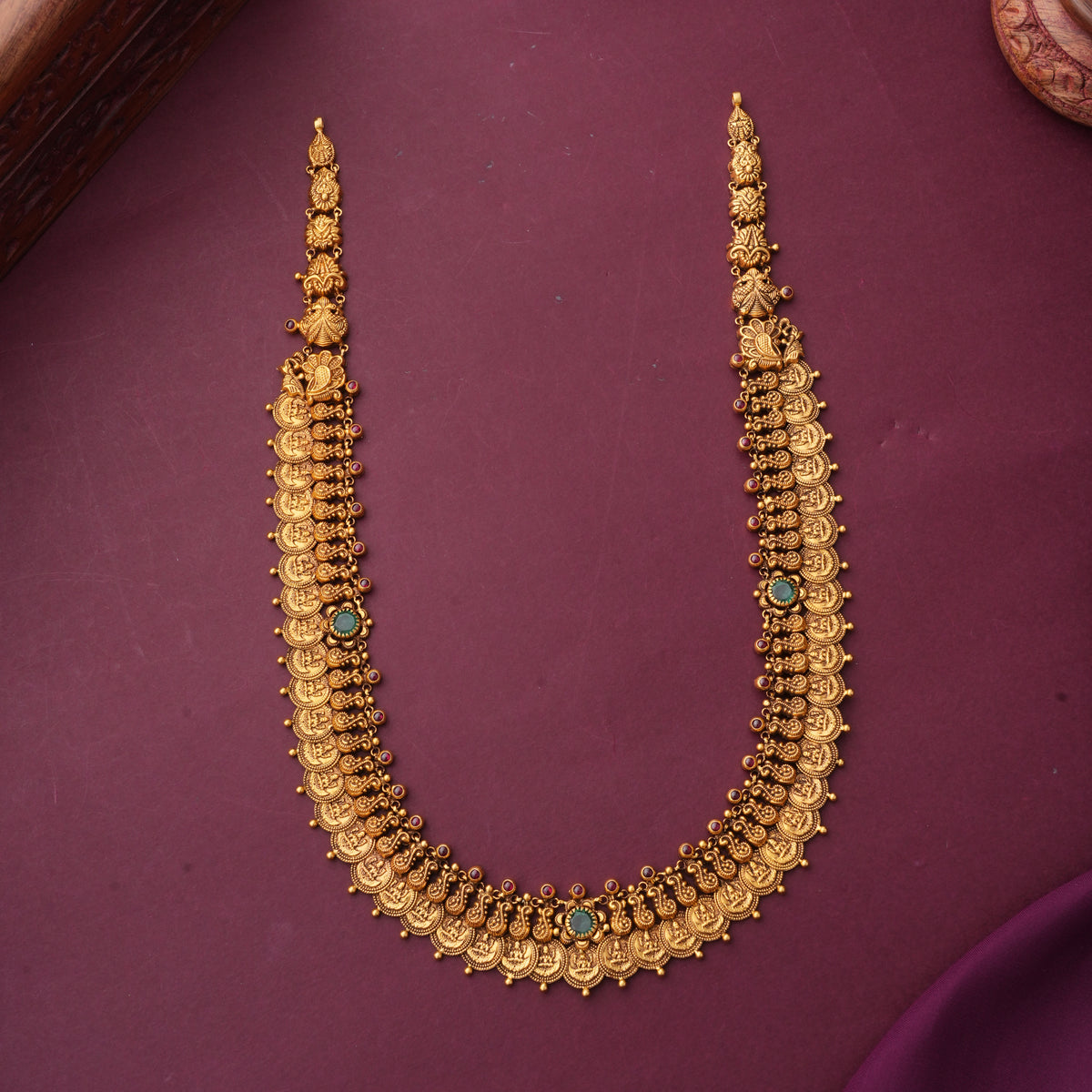 Stunning Antique Long Kaasu Maalai Necklace