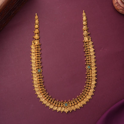 Stunning Antique Long Kaasu Maalai Necklace