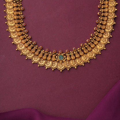 Stunning Antique Long Kaasu Maalai Necklace