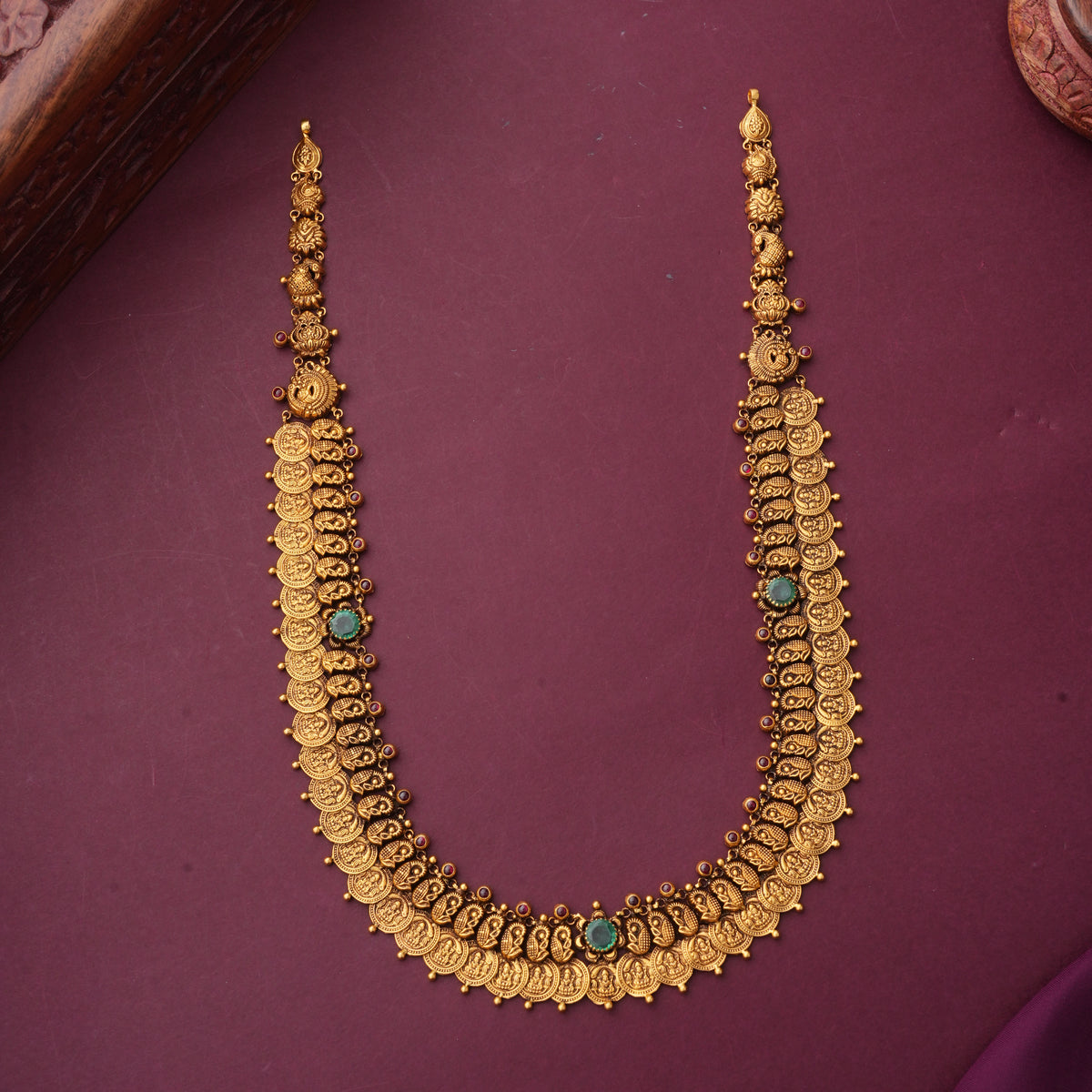 Classy Antique Long Kaasu Maalai Necklace
