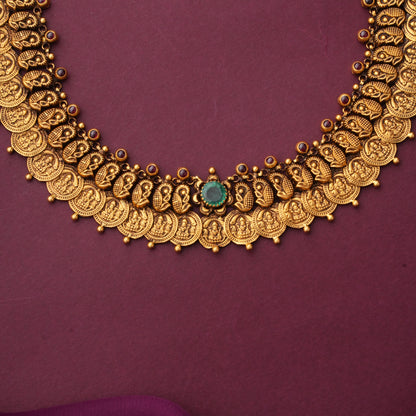 Classy Antique Long Kaasu Maalai Necklace