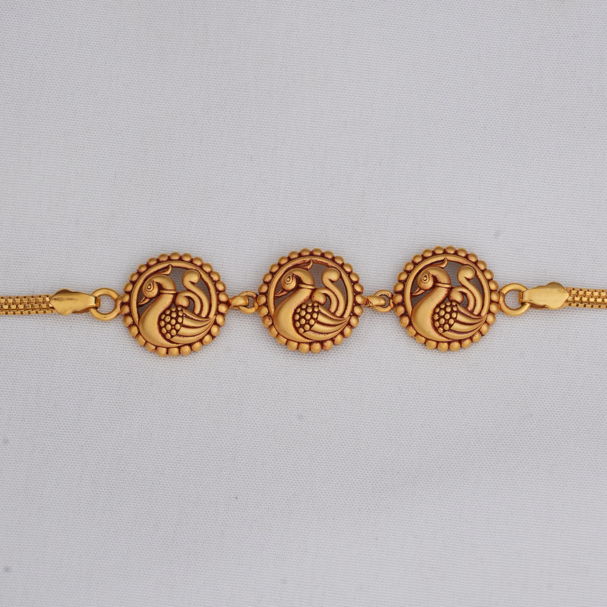 Swan Inspired Gold Bracelet