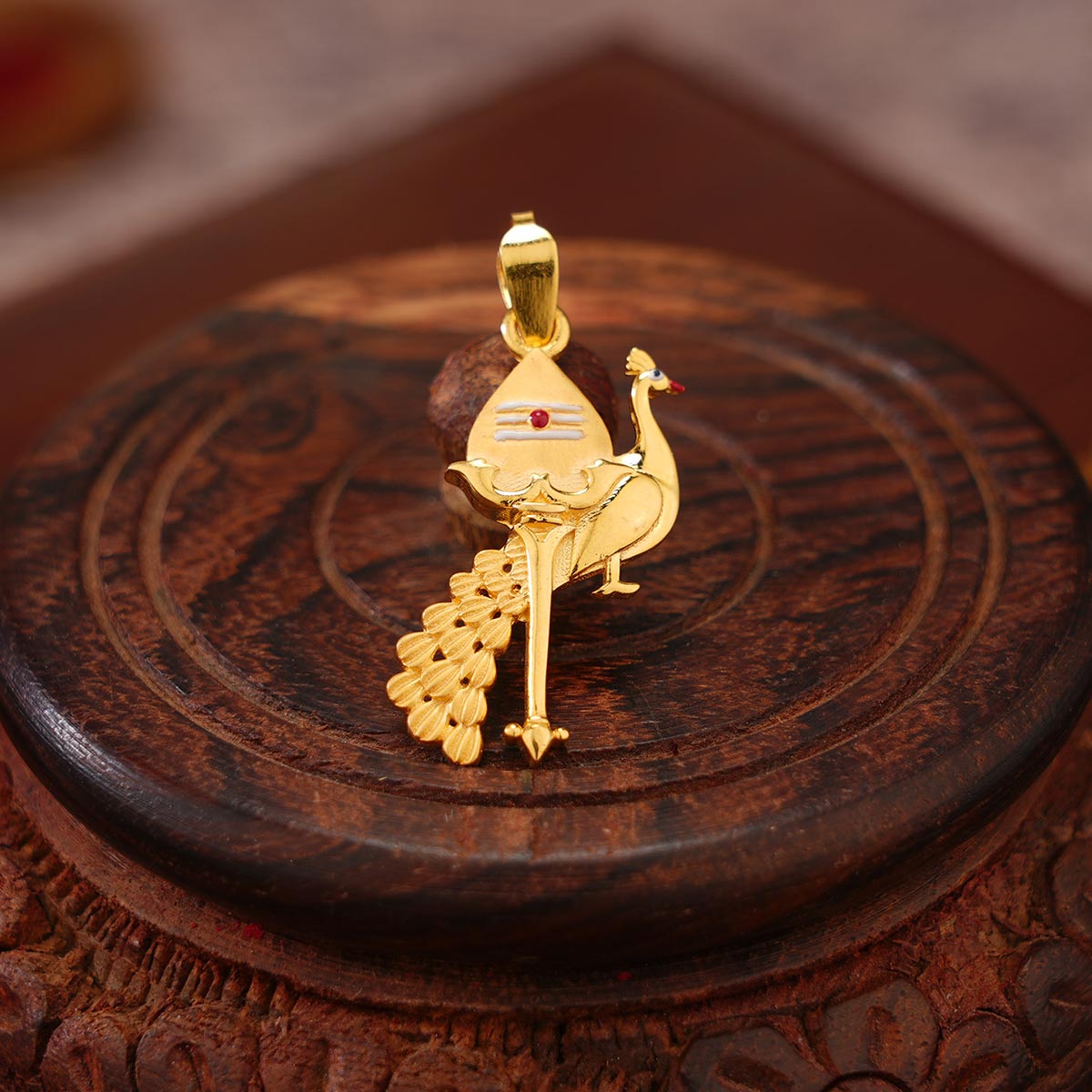Peacock and Vel Pendant