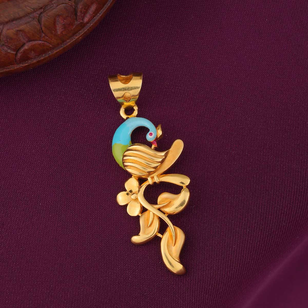 Colourful Peacock Pendant