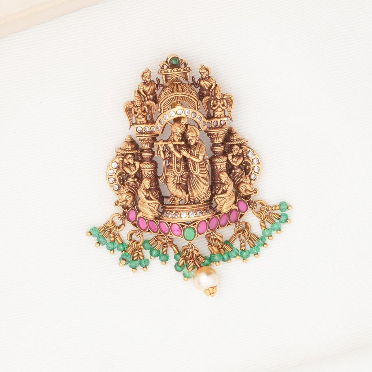 God Radha Krishna Antique Pendant