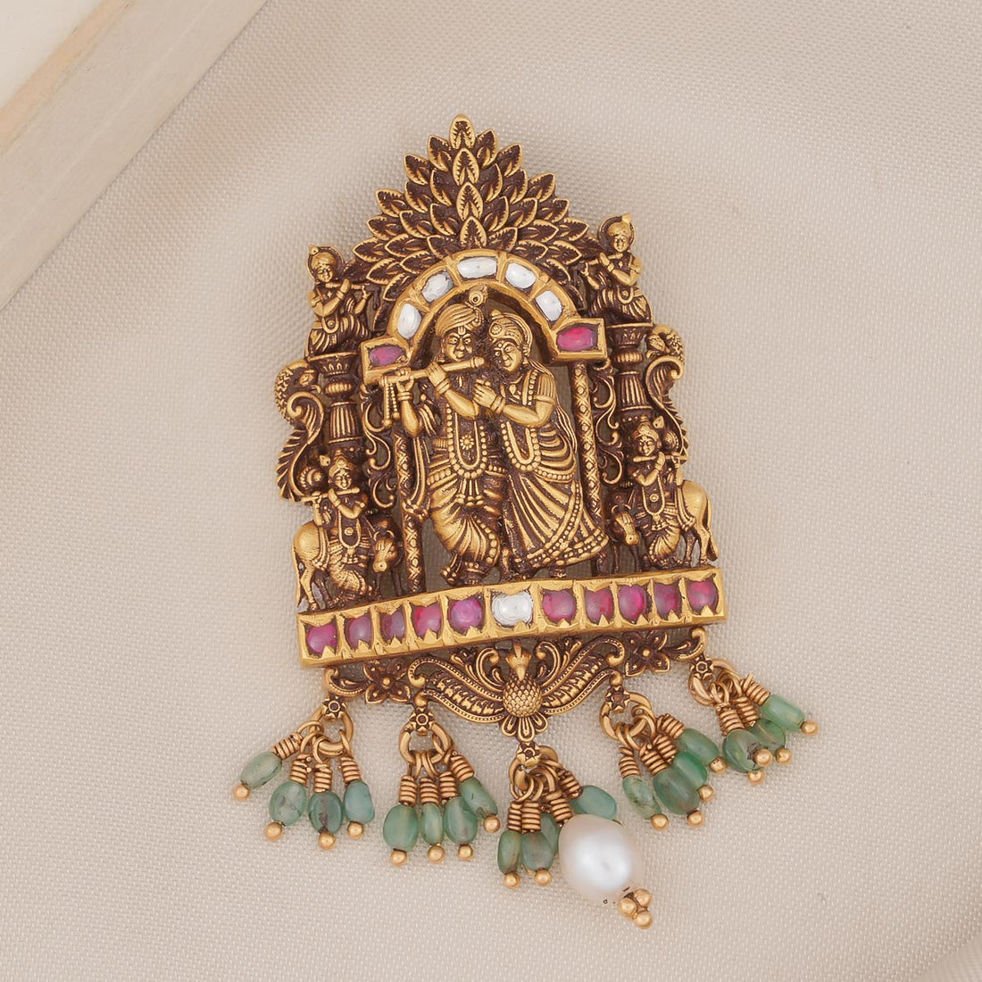 Radha Krishna Antique Pendant