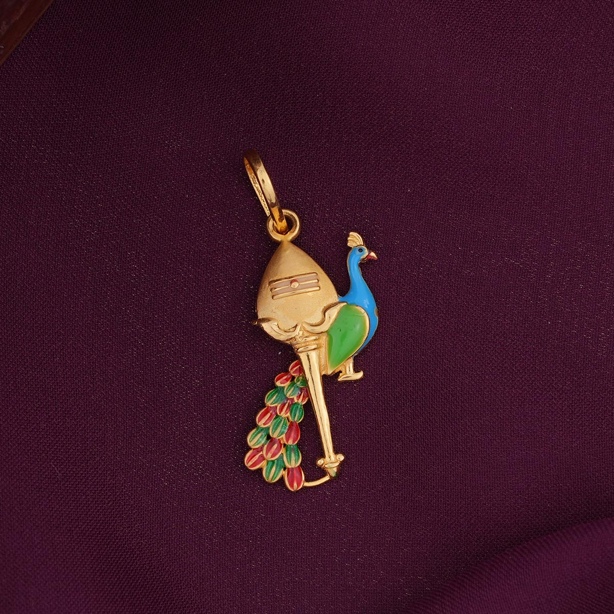 Vel Peacock Gold Pendant