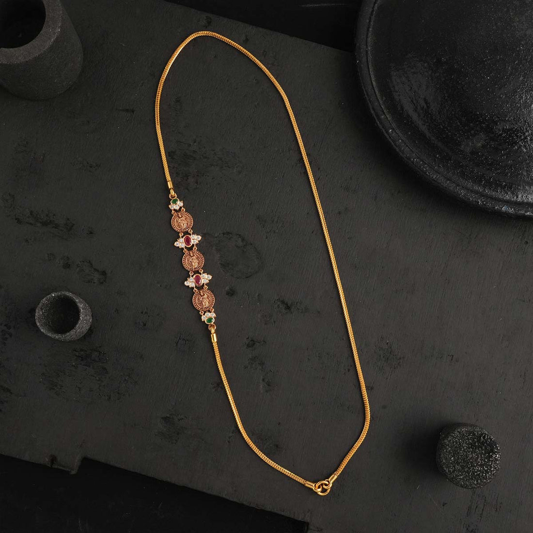 Golden Charms Mugappu Chain