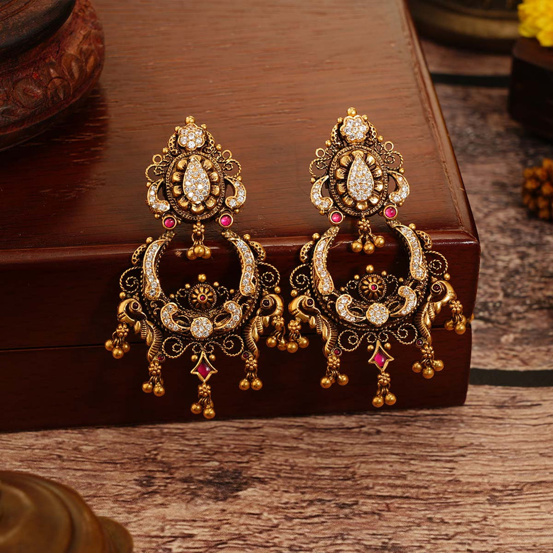 Luxanna Antique Bridal Earrings