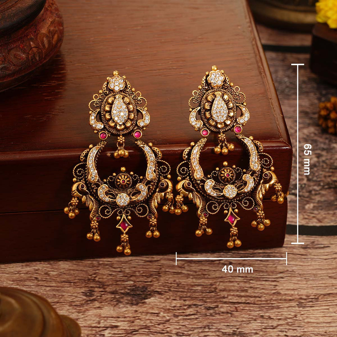 Luxanna Antique Bridal Earrings