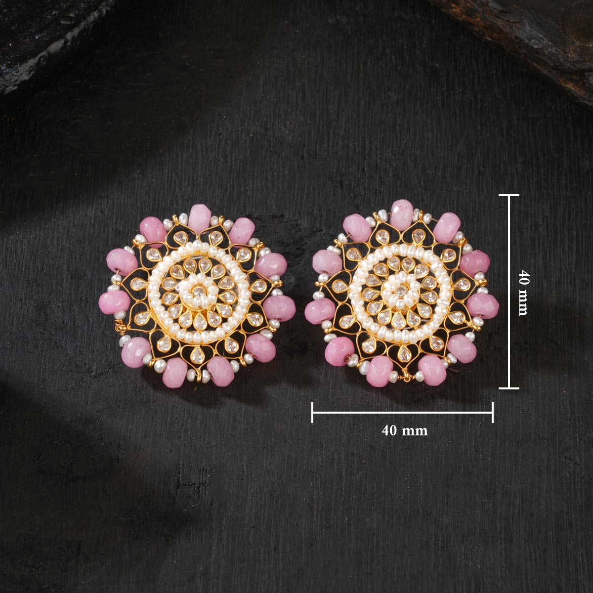 Reyansi Pink Studs