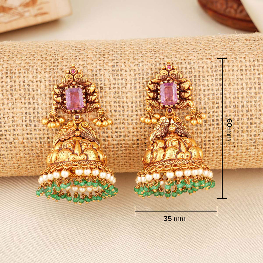 Mesmerizing Pink Jhumkas