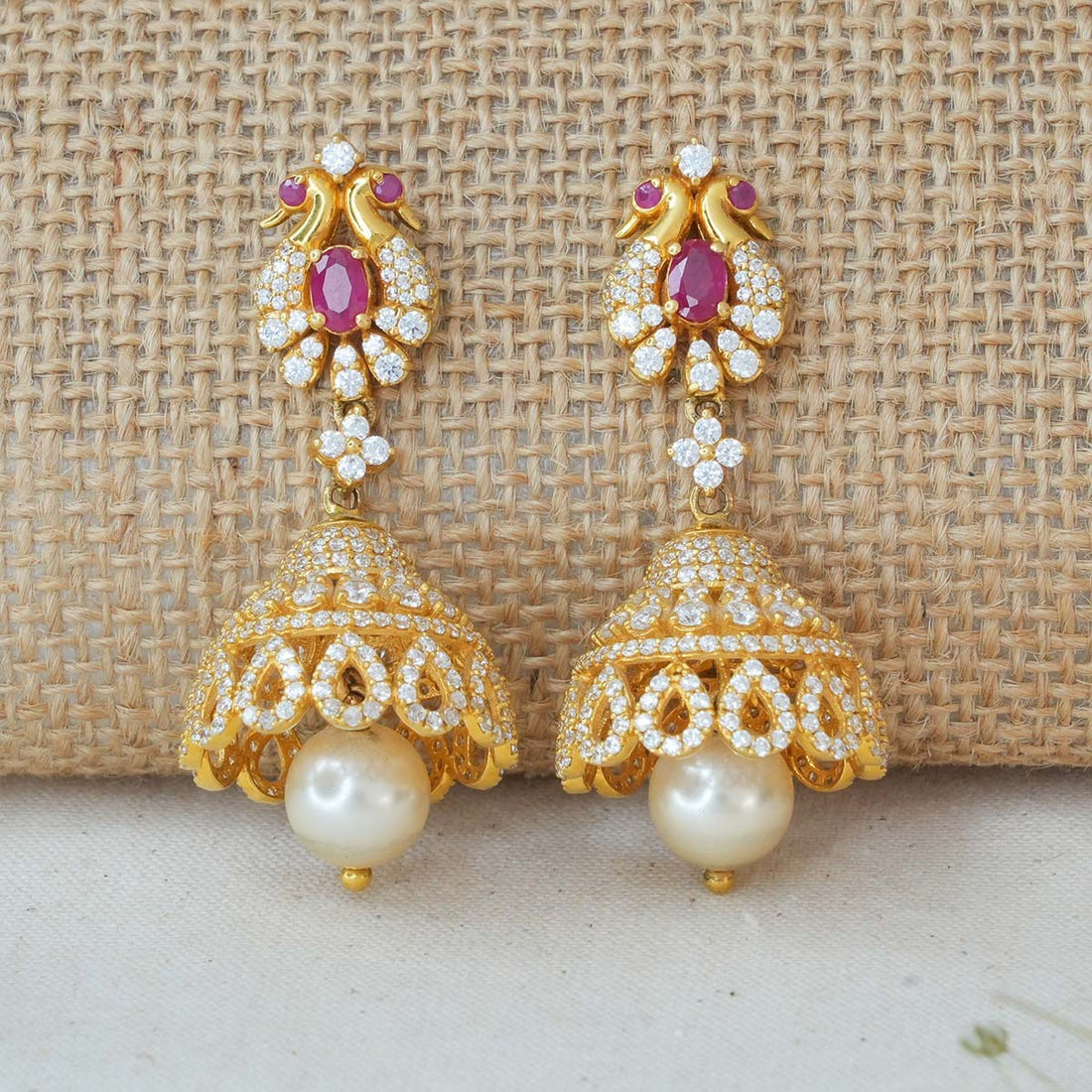 Dual Bird Jhumkas