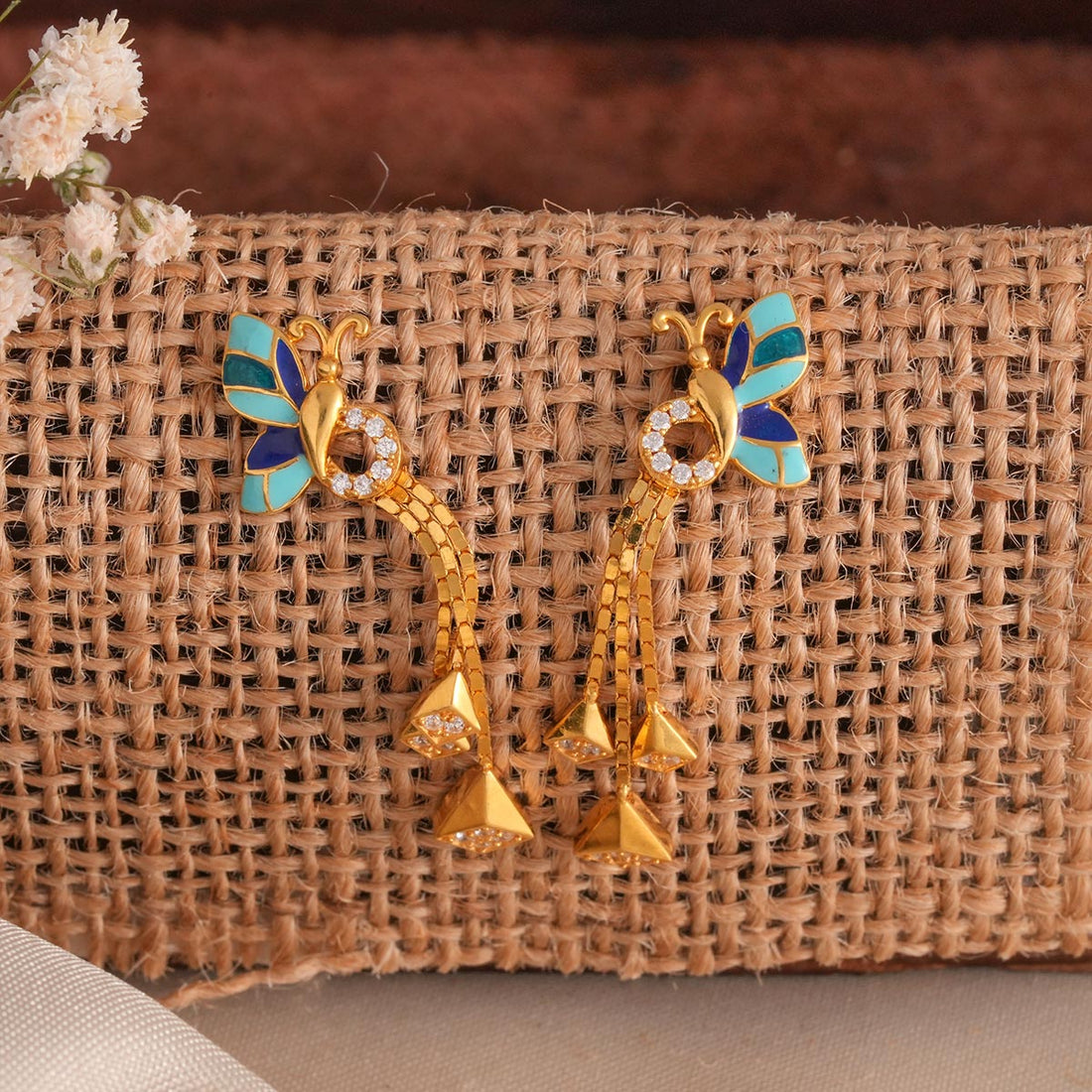 Dainty Buttefly Drops Earrings