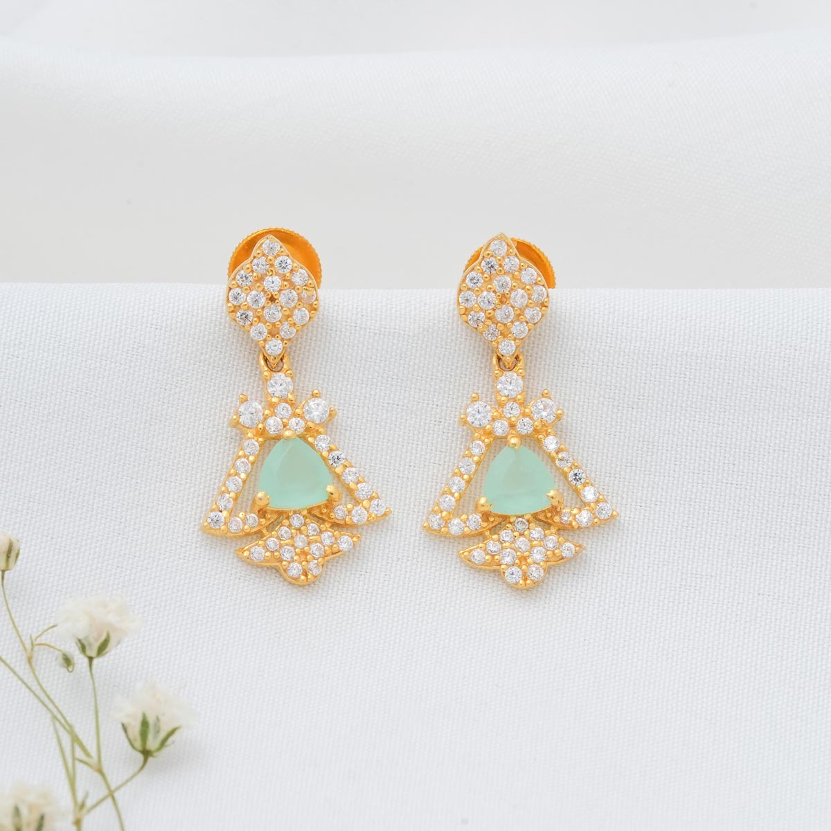 Sparkle Charm Long Earrings