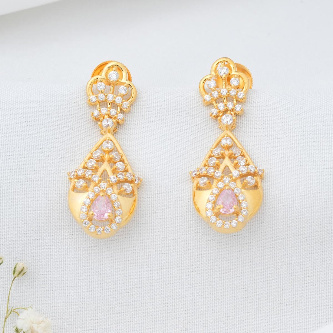 Golden Shine Long Earrings