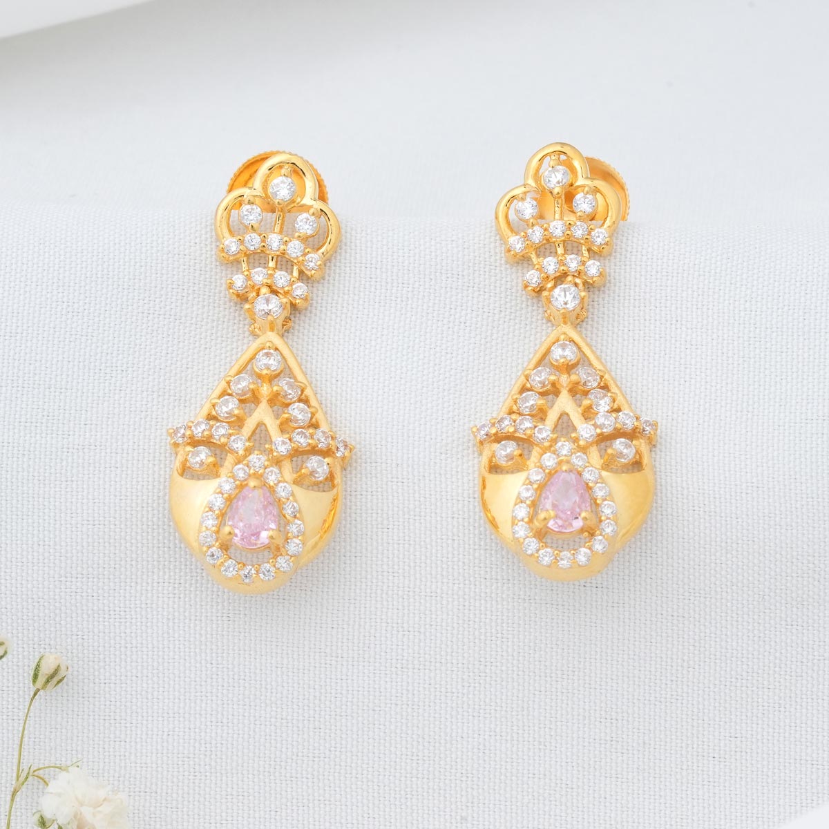 Golden Shine Long Earrings