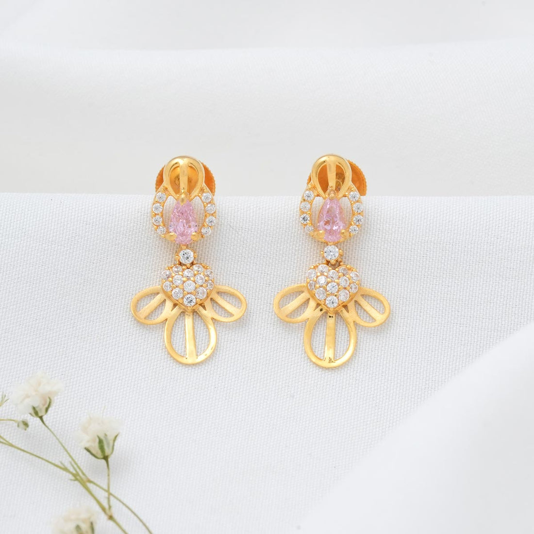 Pink Shine Long Earrings