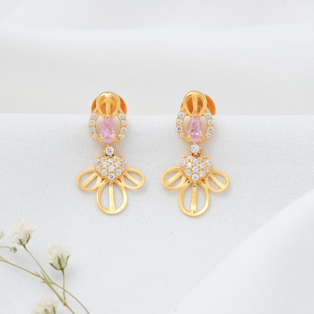 Pink Shine Long Earrings