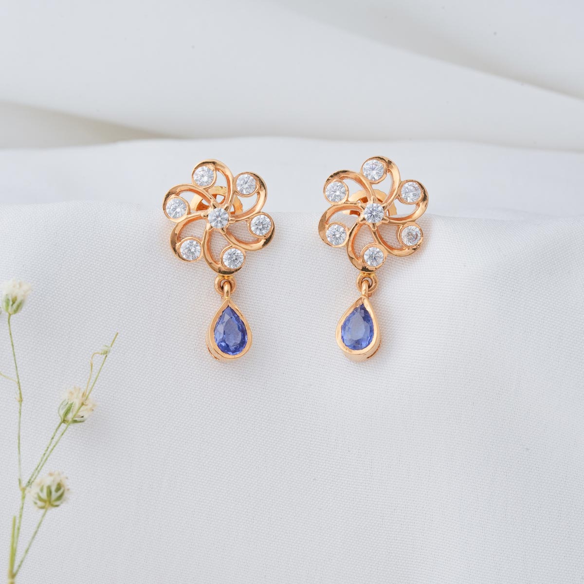 Lavender Spark Drops Earrings