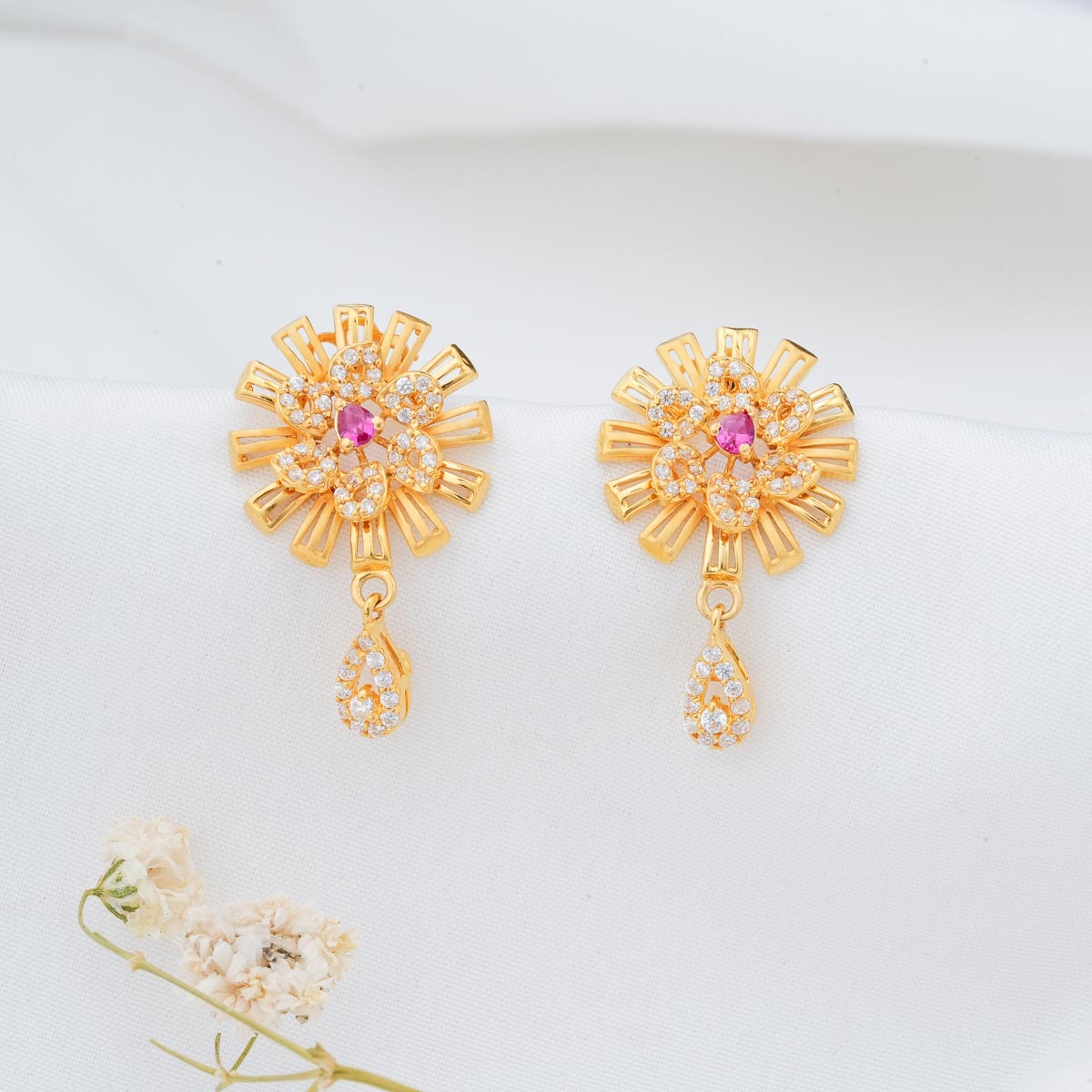 Floral Drops Earrings