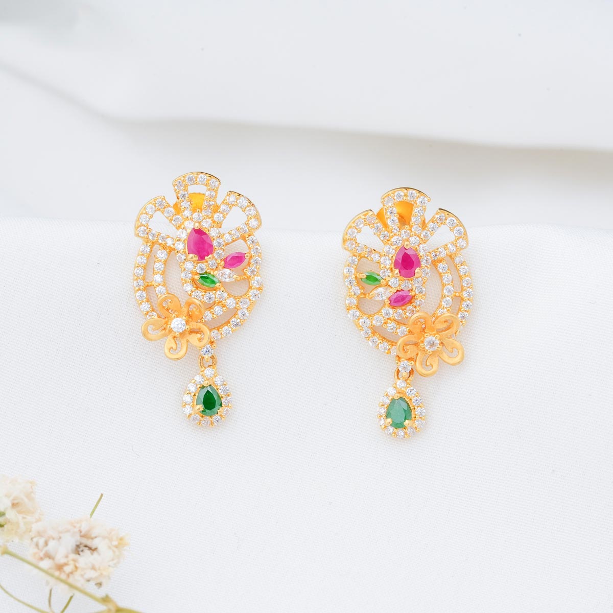 Multi Charm Drops Earrings