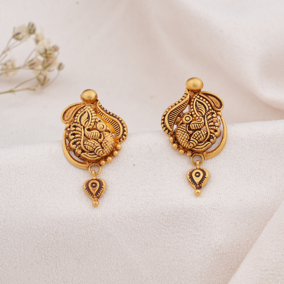 Pranthikaa Antique Drops Earrings