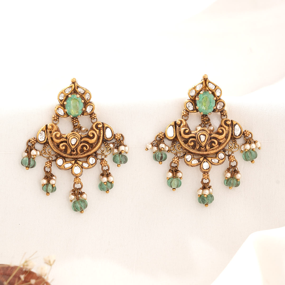 Timeless Glow Antique Long Earrings