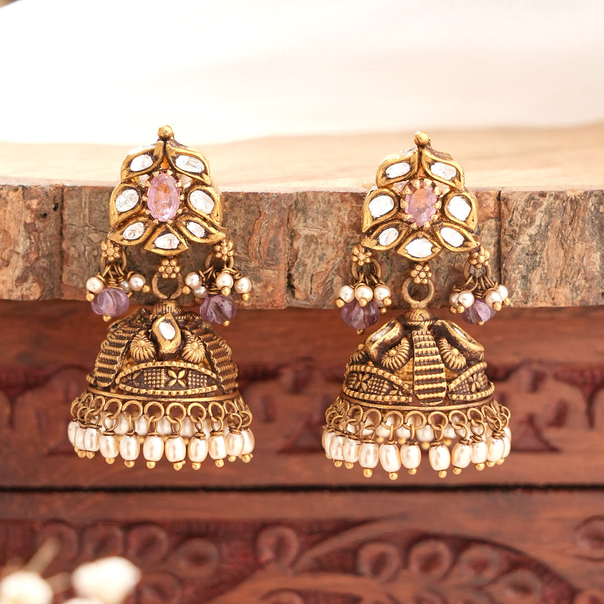 Royal Spark Antique Jhumkas
