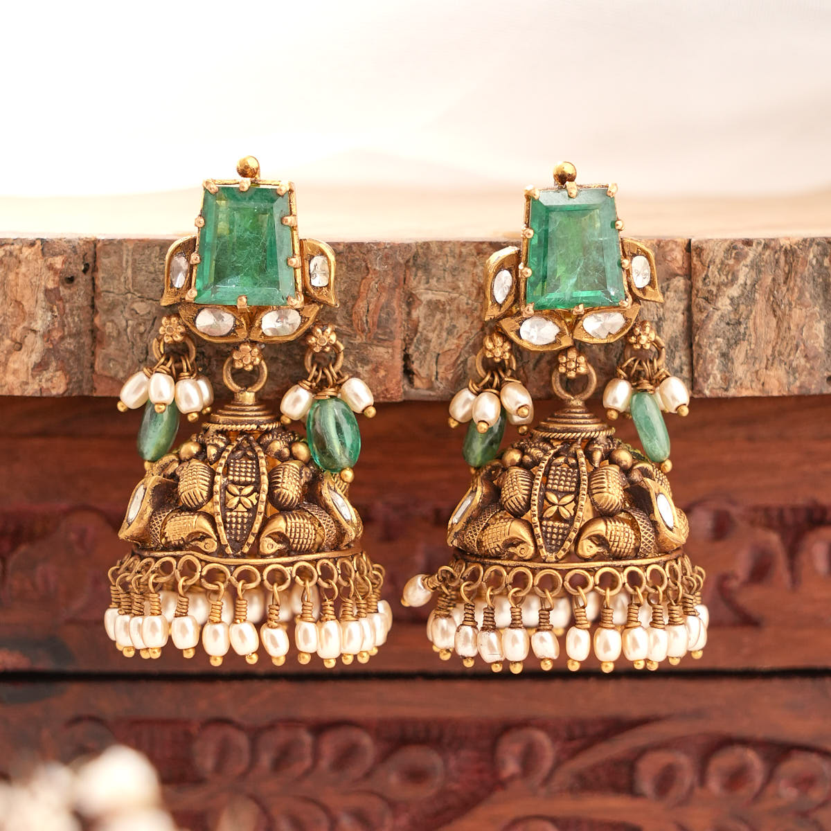 Timeless Treasure Antique Jhumkas