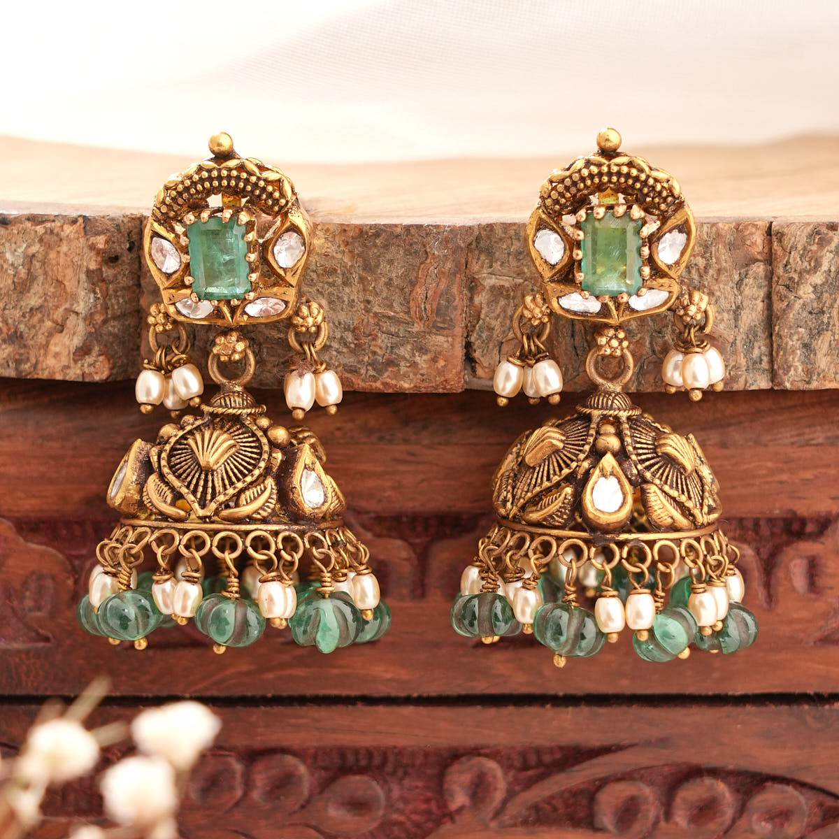Royal Spark Antique Jhumkas