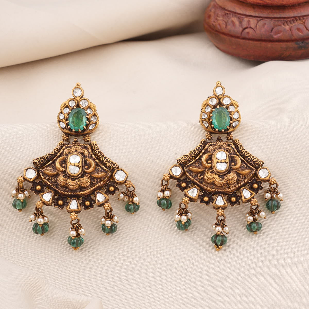 Gaurika Antique Long Earrings
