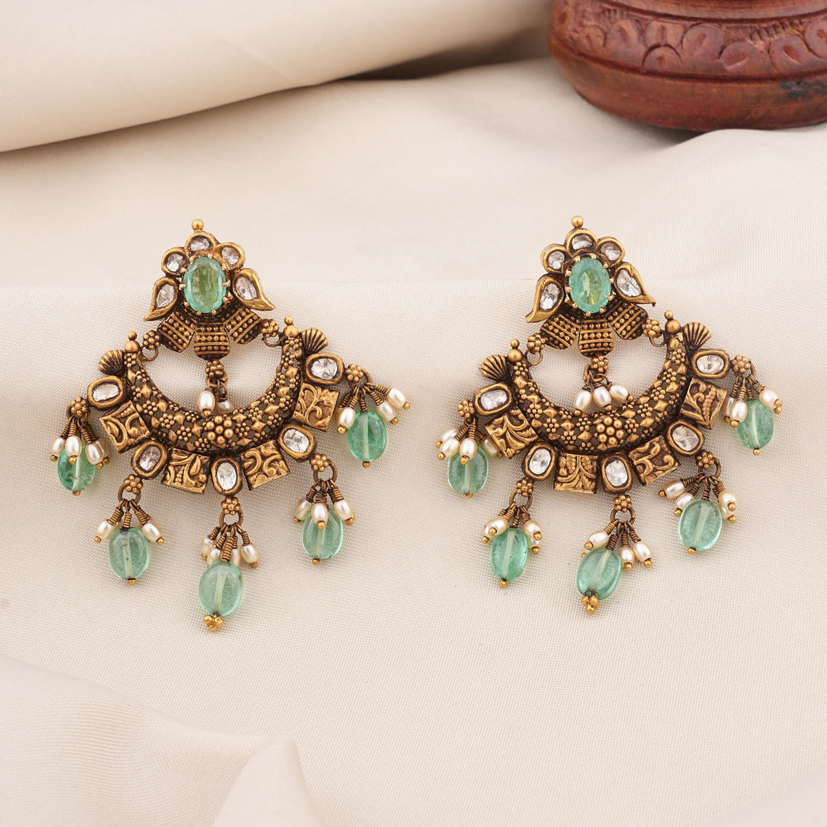 Syanika Antique Long Earrings